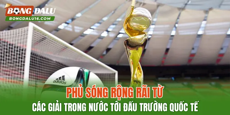 Phủ sóng rộng rãi từ các giải trong nước tới đấu trường quốc tế