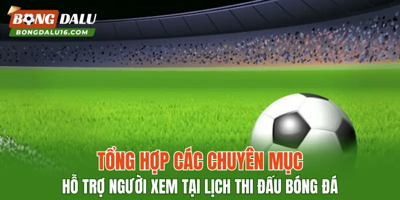 Tổng hợp các chuyên mục hỗ trợ người xem tại lịch thi đấu bóng đá