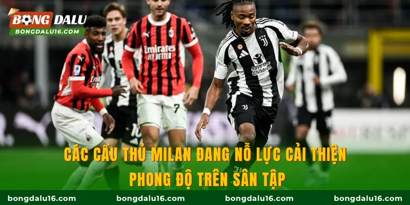 Các cầu thủ Milan đang nỗ lực cải thiện phong độ trên sân tập
