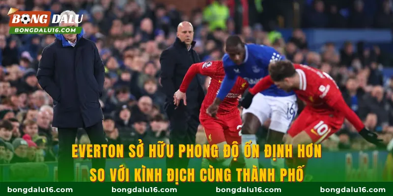 Everton sở hữu phong độ ổn định hơn so với kình địch cùng thành phố