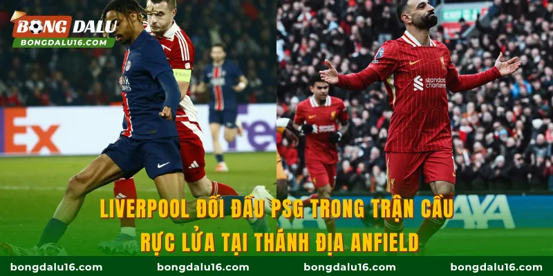 Liverpool đối đầu PSG trong trận cầu rực lửa tại thánh địa Anfield