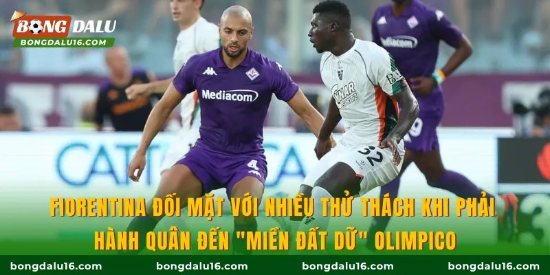 Fiorentina đối mặt với nhiều thử thách khi phải hành quân đến "miền đất dữ" Olimpico