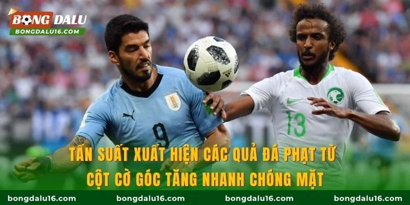 Tần suất xuất hiện các quả đá phạt từ cột cờ góc tăng nhanh chóng mặt
